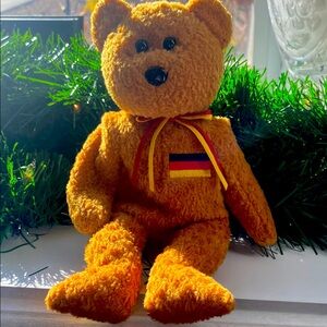 Vintage Germany Rare Brown Teddy Bear with Ribbon